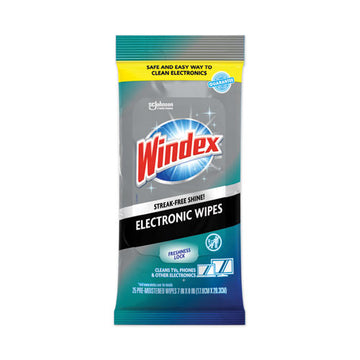 Windex® Electronics Cleaner, 25 Wipes, 12 Packs Per Carton freeshipping - TVN Wholesale